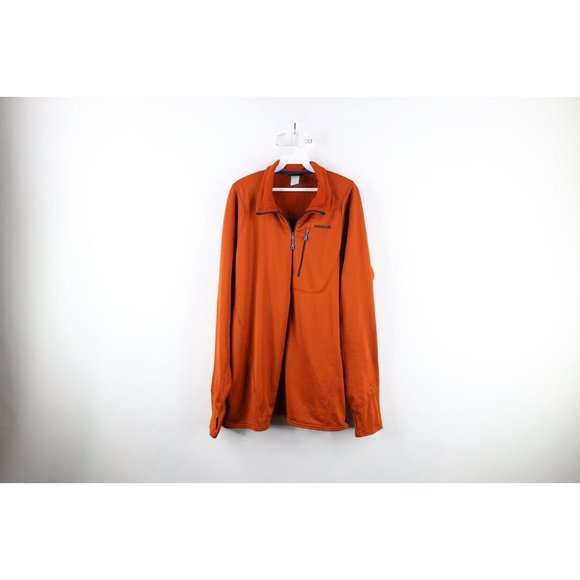 Patagonia Mens 2XL XXL Spell Out R1 Polartec Fleece Power Dry Half